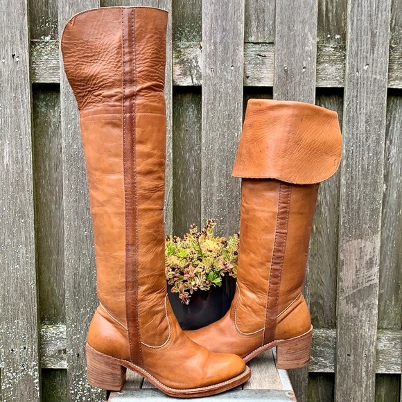 FRYE True Vintage Black Label Over the Knee Tall Brown Boots, Size 8 - Picture 11 of 11